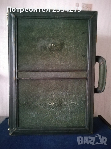 Античен кожен куфар тип,,аташе", средата на 20век., снимка 4 - Чанти - 54013913