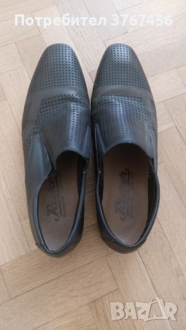 Официални черни обувки Rieker размер 45, снимка 1 - Официални обувки - 45597249