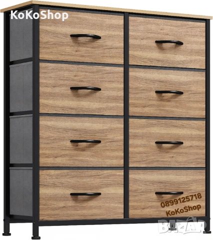 Етажерка/скрин с текстилни кутии-65x30x72.3 см./етажерка с осем чекмеджета, снимка 3 - Скринове - 53056877