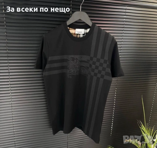Burberry Мъжка Черна Тениска👕Мъжка Блуза С Къс Ръкав Код Mens P.286
