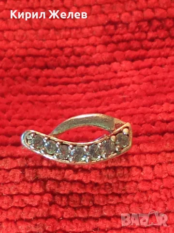 СТАРА СКЪПОЦЕННА СРЕБЪРНА ОБЕЦА СРЕБРО 925 с ФАСЕТИРАНИ БЛЕСТЯЩИ ЦИРКОНИ 47581, снимка 9 - Обеци - 49601307