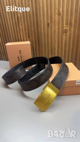 колани от естествена кожа в кутия coach , снимка 2 - Колани - 53490670