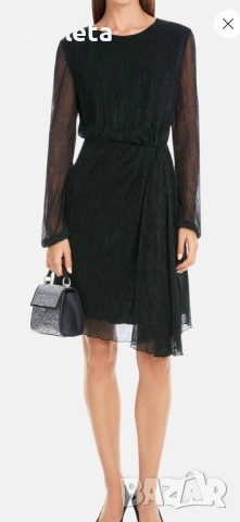 Рокля черна Marc Cain, снимка 4 - Рокли - 54111363