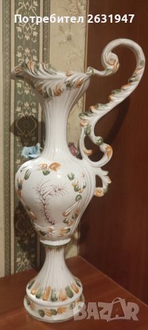 Bassano италианска порцеланова ваза кана , снимка 3 - Антикварни и старинни предмети - 45185636