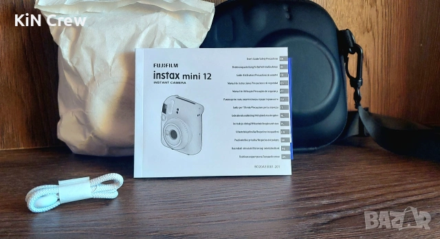 Fujifilm Instax Mini 12 camera (Clay white) + plastic shell, EVA case, снимка 18 - Фотоапарати - 53858348