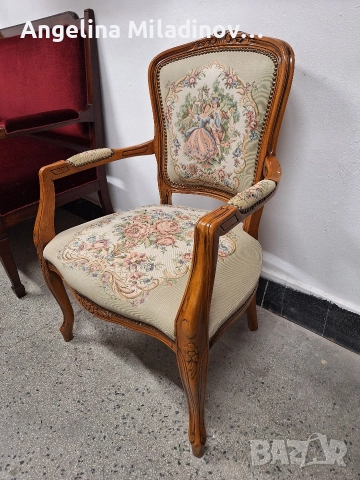 Винтидж кресло Луи XV Ромео и Жулиета , снимка 3 - Дивани и мека мебел - 52926273