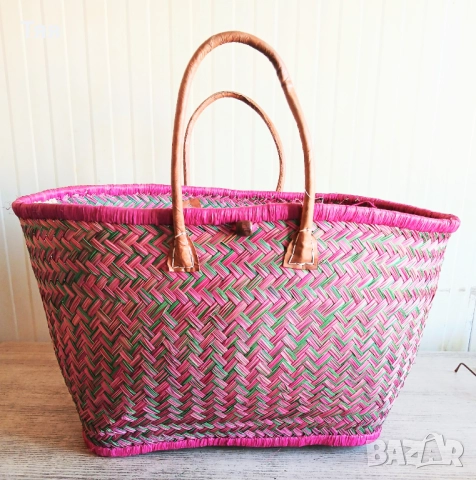 НОВА много голяма сламена чанта , снимка 3 - Чанти - 52223278