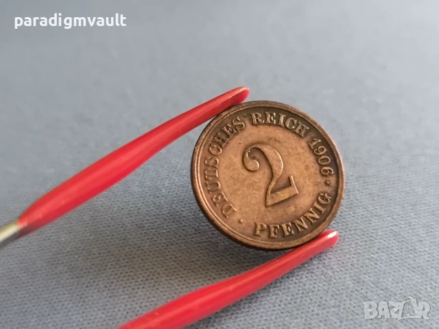 Райх монета - Германия - 2 пфенига | 1906г.; серия E