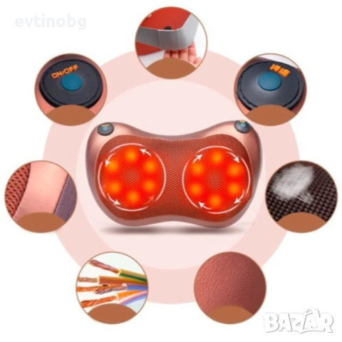 Портативна възглавница масажор за шиацу масаж, снимка 3 - Масажори - 53949023
