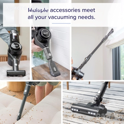 Вертикална прахосмукачка Levoit VortexIQ 40 Flex Безжична, снимка 10 - Прахосмукачки - 52195918