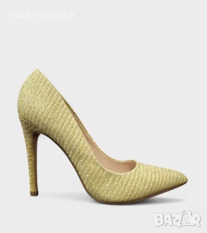 Златни дамски обувки на ток с брокатен ефект – AF2017-1 gold