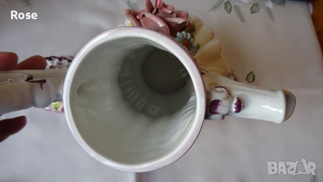 Ваза стил Capo di Monte с капак, снимка 8 - Вази - 50868381