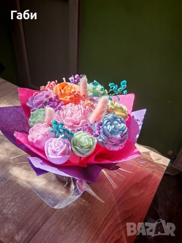 Ароматен букет от соеви свещи, снимка 1