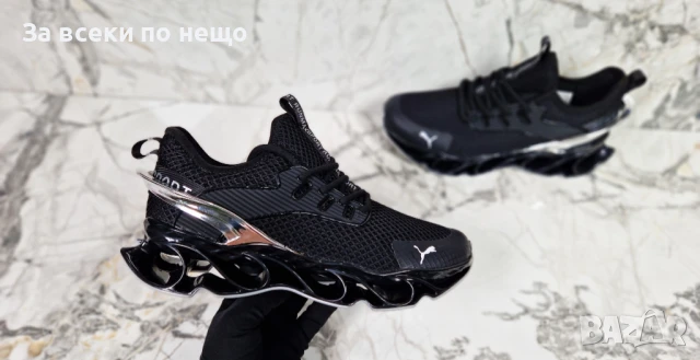 Puma Мъжки Черни Маратонки Със Сребрист Акцент🔝Мъжки Спортни Обувки Пума Код P760, снимка 10 - Маратонки - 50685977