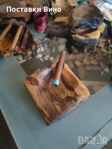 Дървен пепелник за пури, снимка 7 - Други - 46260927