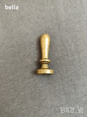 Антикварен бронзов сигнет – Колекционерски печат с монограм