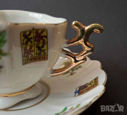 Порцеланова чаша за кафе с подложна чиния, снимка 4 - Чаши - 53995513