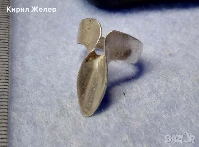 ОРИГИНАЛЕН ХУДОЖЕСТВЕН ДИЗАЙН АРТ НУВО СТИЛ СРЕБЪРЕН ПРЪСТЕН СРЕБРО 925 РЪЧНА ИЗРАБОТКА 48580, снимка 6 - Пръстени - 50192121