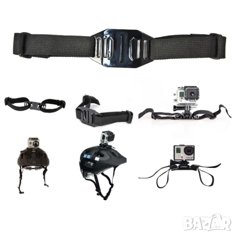 20 броя ремък за монтиране на екшън камери към вентилирани каски, снимка 5 - Чанти, стативи, аксесоари - 50442166