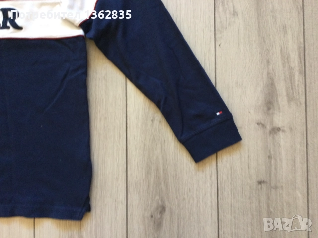 НОВА оригинална синя ръгби поло фланела блуза TOMMY HILFIGER размер L, снимка 3 - Блузи - 51801107