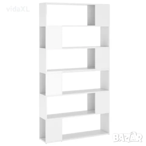 vidaXL Библиотека/разделител за стая, бял гланц, 100x24x188 см（SKU:3082077）, снимка 1 - Други - 49476922