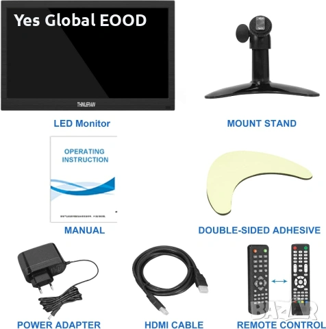 13.3" Преносим монитор HDMI/VGA/BNC VESA, снимка 5 - Монитори - 53640065