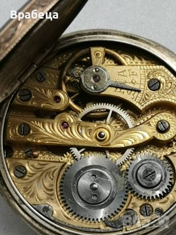 Сребърен джобен часовник, снимка 6 - Антикварни и старинни предмети - 45384160