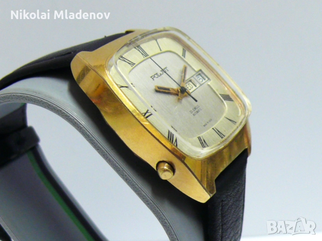 Съветски Позлатен Полет/POLJOT Автоматичен Мъжки ръчен часовник, работещ, снимка 3 - Мъжки - 51947183