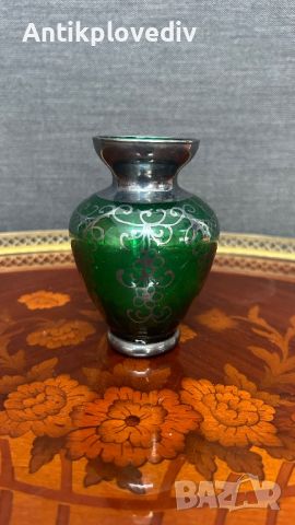 Кристална ваза Bohemia със сребро