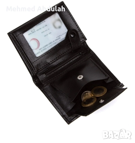 Черно портмоне с монетник, снимка 7 - Портфейли, портмонета - 52620416