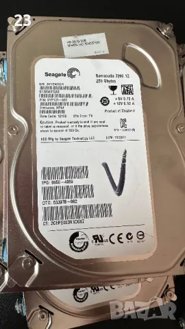 Продавам лот от 5 броя хард дискове Seagate Barracuda 7200.12 – 250GB, снимка 3 - Твърди дискове - 49843663