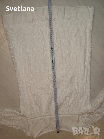 Бяла дамска блуза от 100% памук/коприна, снимка 6 - Туники - 54117485