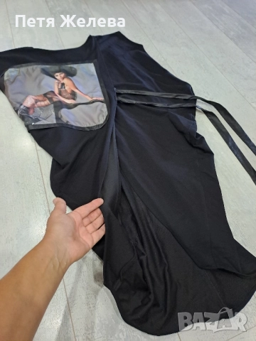 Рокля  с прехлупване (L), снимка 2 - Рокли - 51613979