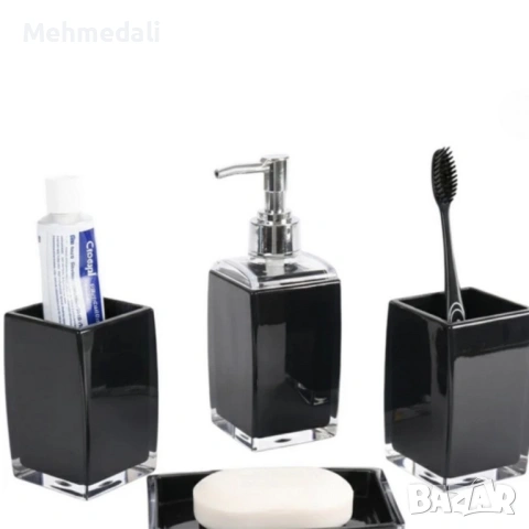 Комплект аксесоари за баня Cheffinger – 4 части, снимка 9 - Органайзери - 53168714