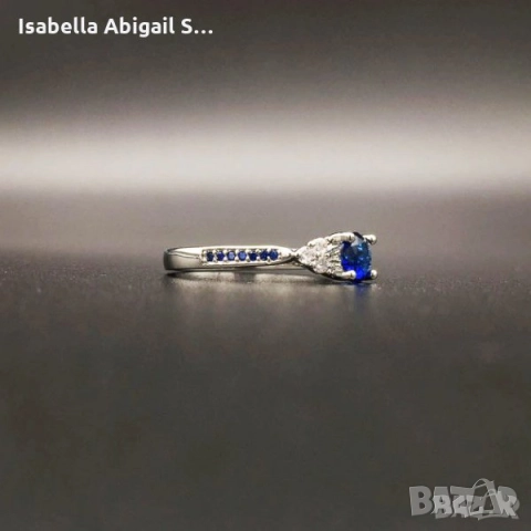 Сребърни пръстени с топаз, сапфир, цирконий, рубин, аквамарин, опал, снимка 4 - Пръстени - 32502601