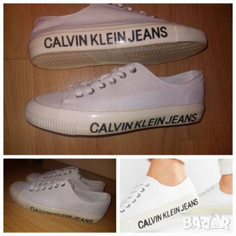 Оригинални бели кецове Calvin Klein, снимка 2 - Кецове - 45425775