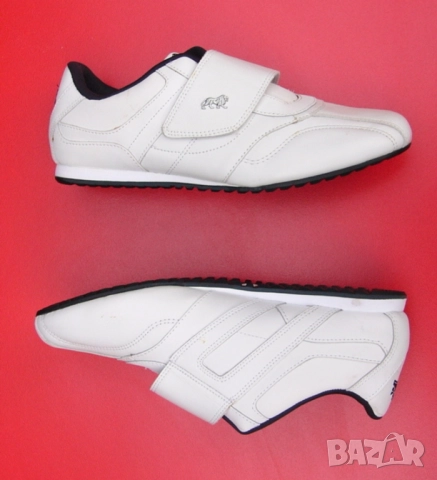 НОВИ Оригинал LONSDALE Мъжки Кожени МАРАТОНКИ № EU 42 Спортни Обувки Сникърси с Велкро Лента БАРТЕР, снимка 3 - Маратонки - 52179414