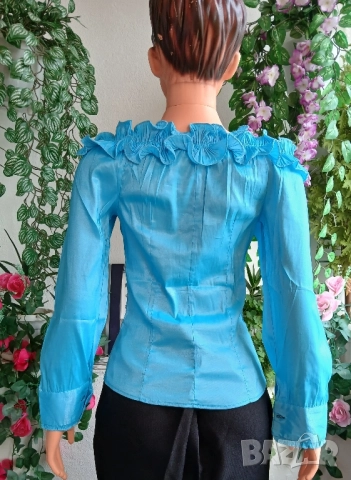 Дамска стилна и луксозна еластична блуза от копринен сатен., снимка 4 - Блузи с дълъг ръкав и пуловери - 51896504