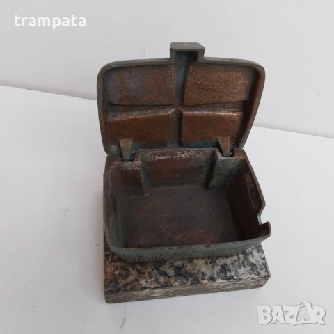 ТОП ОФЕРТА -50%  Стар немски съд за светена вода , метал и мрамор , снимка 5 - Антикварни и старинни предмети - 52298797