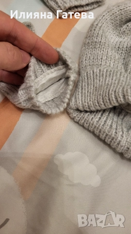 Нов сет Mini club шапка и ръкавици унисекс момиче момче бебе 3-6м, снимка 3 - Бебешки шапки - 51599066