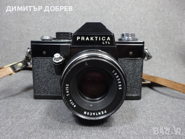 СТАР РЕТРО СОЦ ГДР DDR SLR ФОТОАПАРАТ PRAKTICA LTL + ОБЕКТИВ PENTACON 1.8/50 M42, снимка 2 - Фотоапарати - 53942732