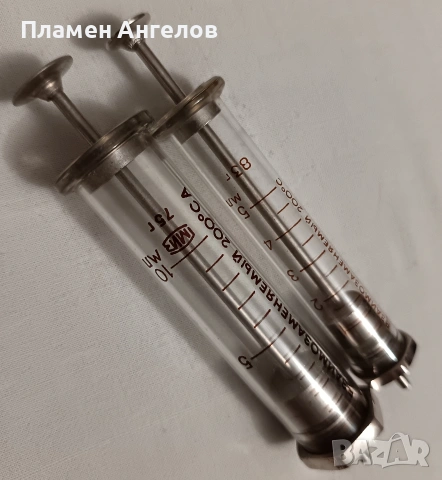 Лот от 2броа стъклени спринцовки, снимка 7 - Антикварни и старинни предмети - 53715876