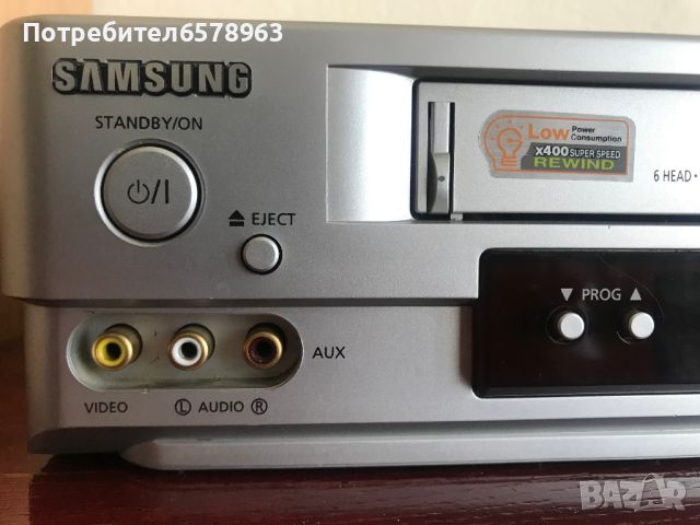 Видео рекордер Samsung с 6 глави VHS + подарък 5 касети, снимка 9 - Плейъри, домашно кино, прожектори - 46730940