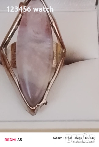 Стари посребрени пръстени със естествен камък, снимка 10 - Антикварни и старинни предмети - 53709696