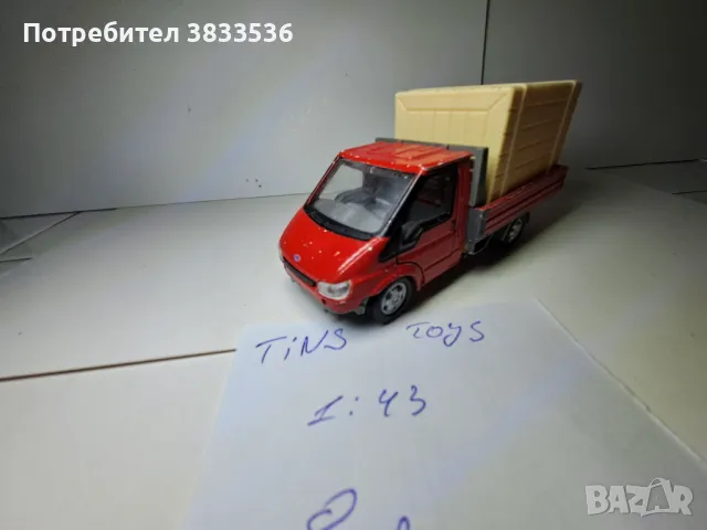 Tins Toys Ford Fransit метален модел бус, снимка 3 - Колекции - 47412305