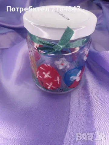Ръчно рисуван буркан Великден , снимка 11 - Декорация за дома - 49909877