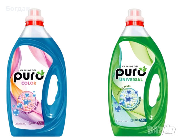 ГЕЛ ЗА ПРАНЕ PURO (UNIVERSAL / COLOR) НА ЕДРО | ДИРЕКТЕН ПРОИЗВОДИТЕЛ | PRIVATE LABEL, снимка 2 - Перилни препарати и омекотители - 53727426