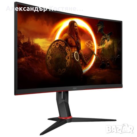 Геймърски монитор - AOC CQ27G2U - 27" QHD Curved Monitor, 144Hz, 1ms, снимка 1 - Монитори - 46163516