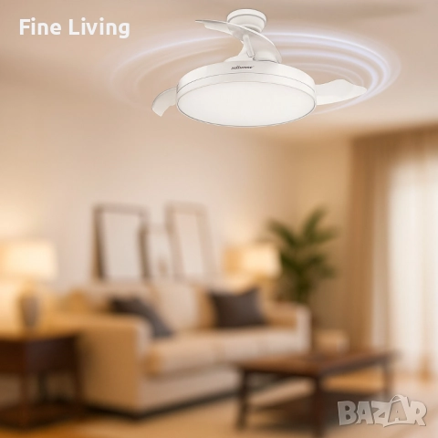 Вентилатор за таван с осветление,  Brizy Bright Foldable -50% отстъпка, снимка 5 - Вентилатори - 52129496