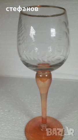 Много красиви чаши за алкохол, калиево стъкло, ръчна гравюра, 4 бр, снимка 4 - Чаши - 52438875